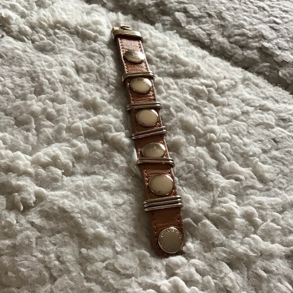 Rebecca Minkoff Leather Stud and Loop Wristband with Snap Closure - Picture 5 of 6